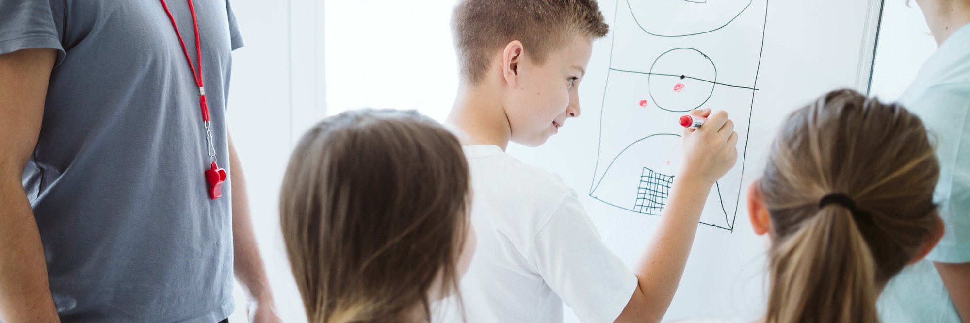 Boy planning the tactic